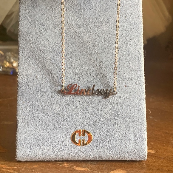 Lindsey - Silver Tone Nameplate Lindsey - Script Lindsey Nameplate - NWOT - Picture 2 of 7